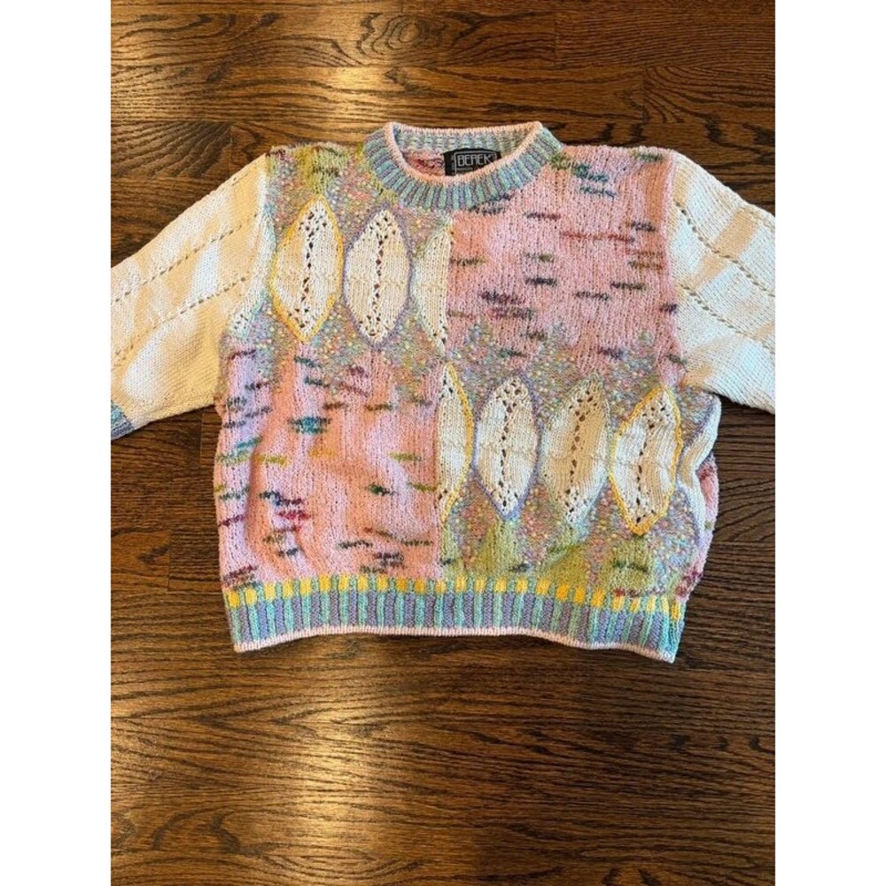 Vintage Berek Anita Sweater S Cottagecore Grandmillennial Wearable Art